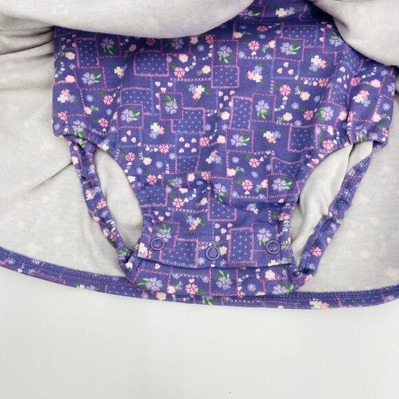 Children's Place Purple Cotton Dress - 3-6 Months - Picture 5 of 6